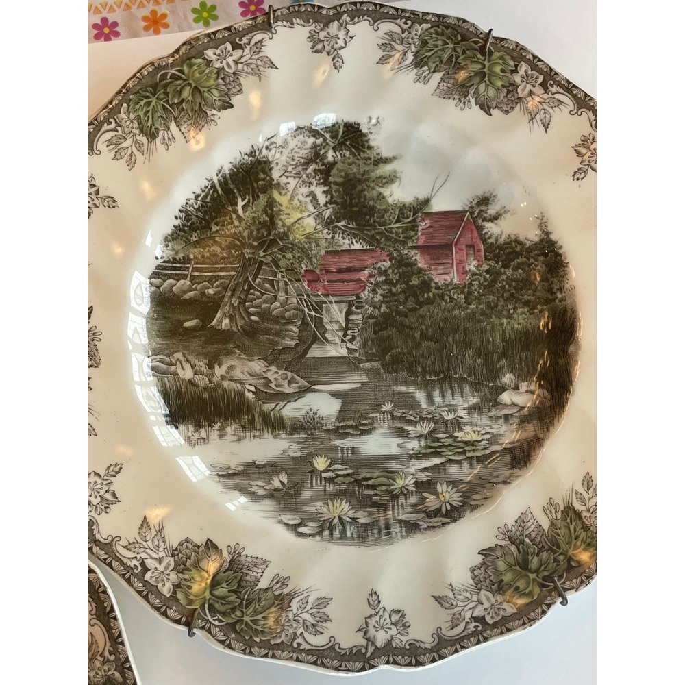 Johnson Brothers Friendly Village 9.75" Dinner Plates Set of 3 Vintage England - Picture 14 of 16